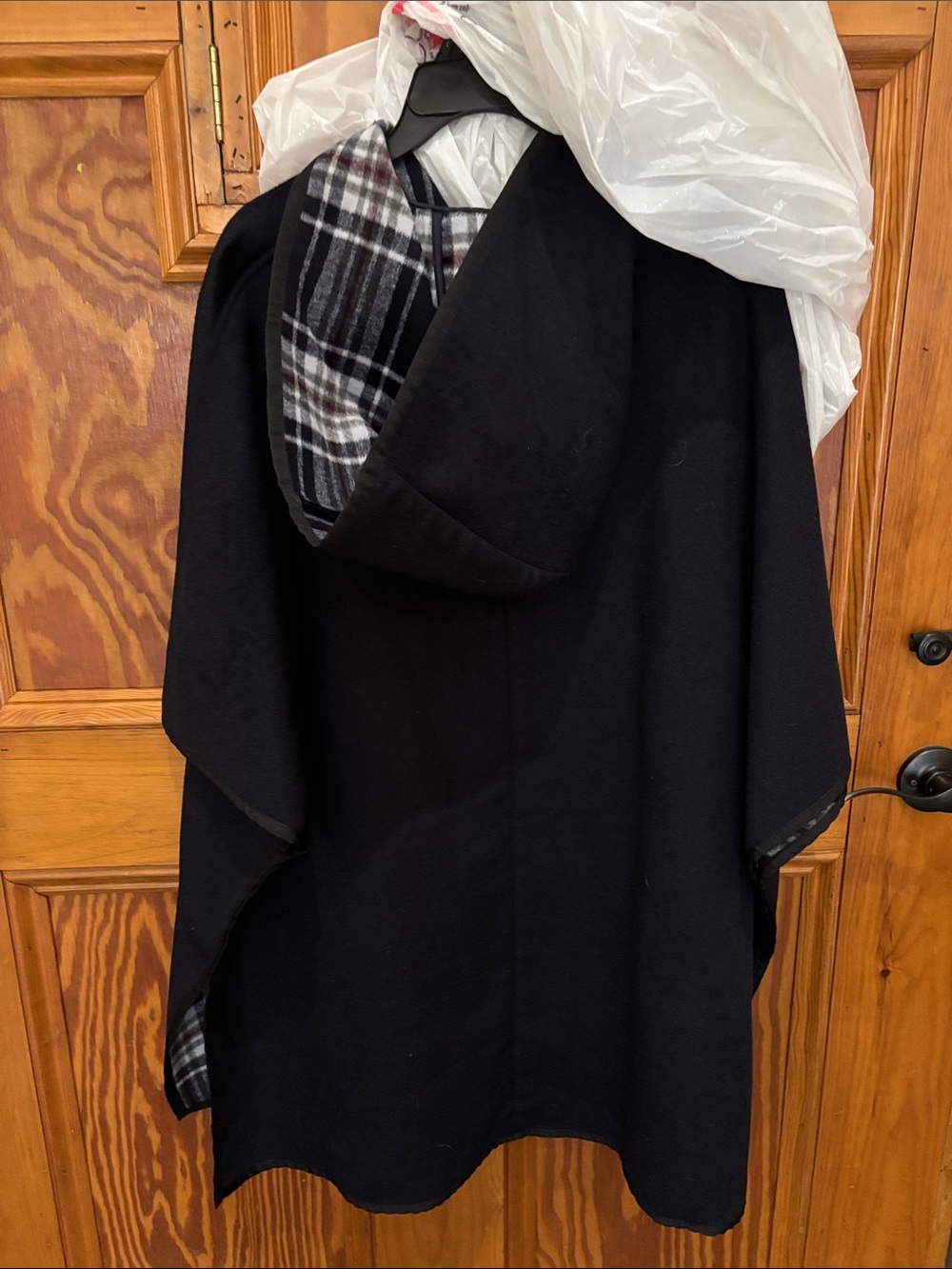 Lucky Brand navy Hooded snap closure Cape - Picture 5 of 5